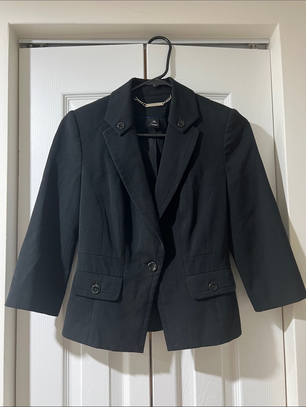 White House Black Market Black Fitted Women's Blazer